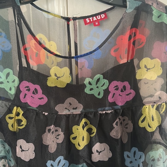 STAUD Hyacinth Tiered Organza Maxi Dress SIZE medium - Picture 2 of 6